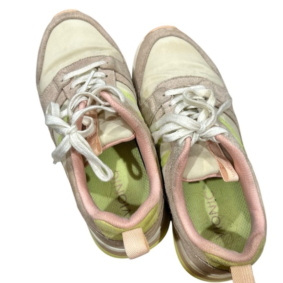 Vionic Rechelle Sneakers Size 7 Womens Tan & Pink Suede Lace Up Athleisure Comfy - Picture 7 of 10